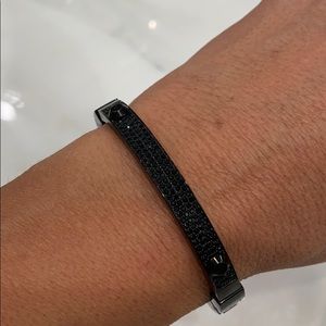 Black enamel bling bracelet
